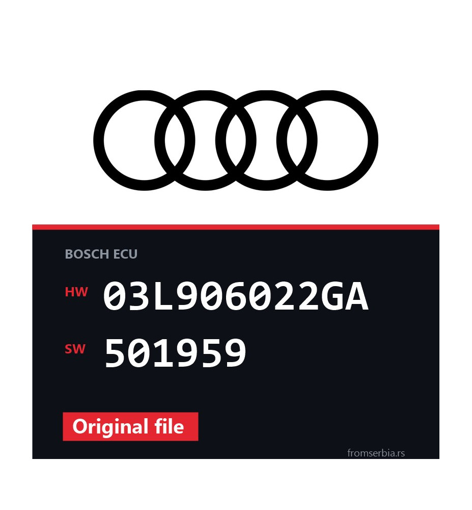 Audi A3 03L906022GA 501959 original ECU file