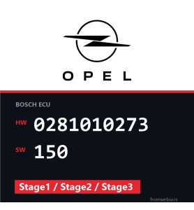 Opel Omega-B 0281010273 150 Stage1 / Stage2 / Stage3 tuning file