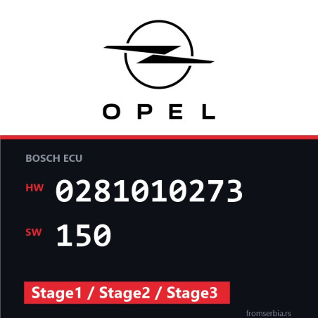 Opel Omega-B 0281010273 150 Stage1 / Stage2 / Stage3 tuning file