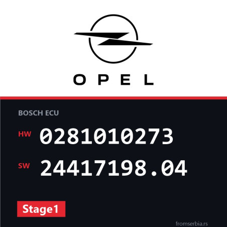 Opel Omega-B 0281010273 24417198.04 Stage1 tuning file