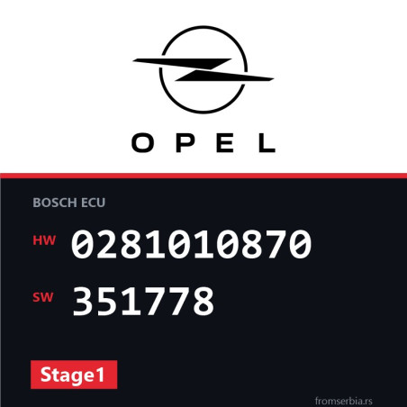 Opel Omega-B 0281010870 351778 Stage1 tuning file