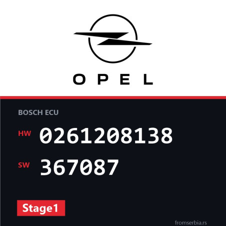 Opel Speedster 0261208138 367087 Stage1 tuning file