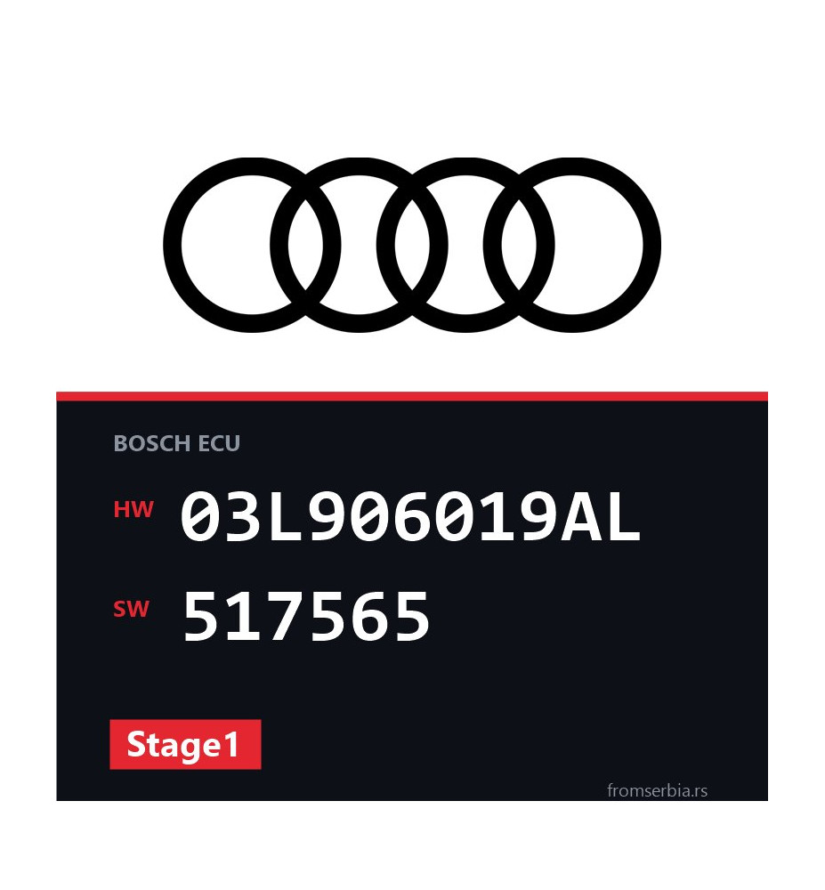 Audi A3 03L906019AL 517565 Stage1 tuning file
