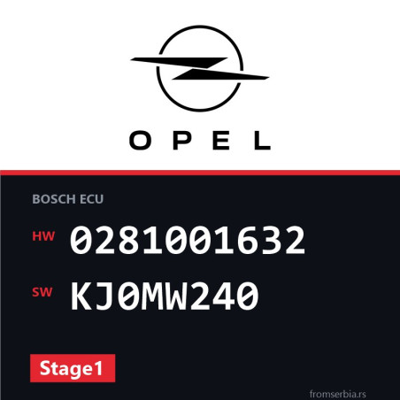 Opel Vectra-B 0281001632 KJ0MW240 Stage1 tuning file