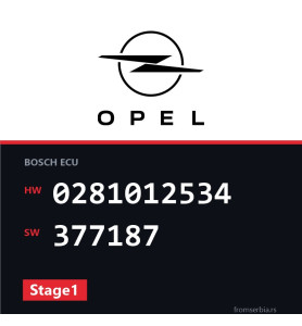 Opel Vectra-C 0281012534 377187 Stage1 tuning file