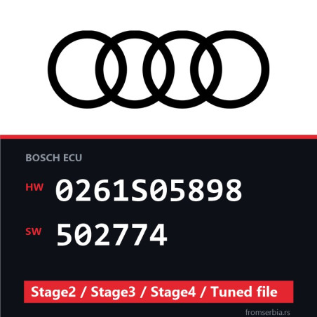 Audi 0261S05898 502774 Stage2 / Stage3 / Stage4 / Tuned file file