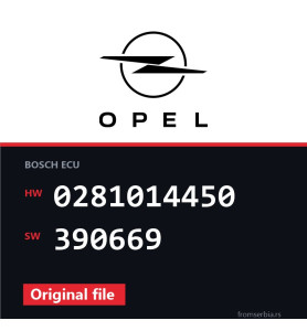 Opel Vectra-C 0281014450 390669 original ECU file