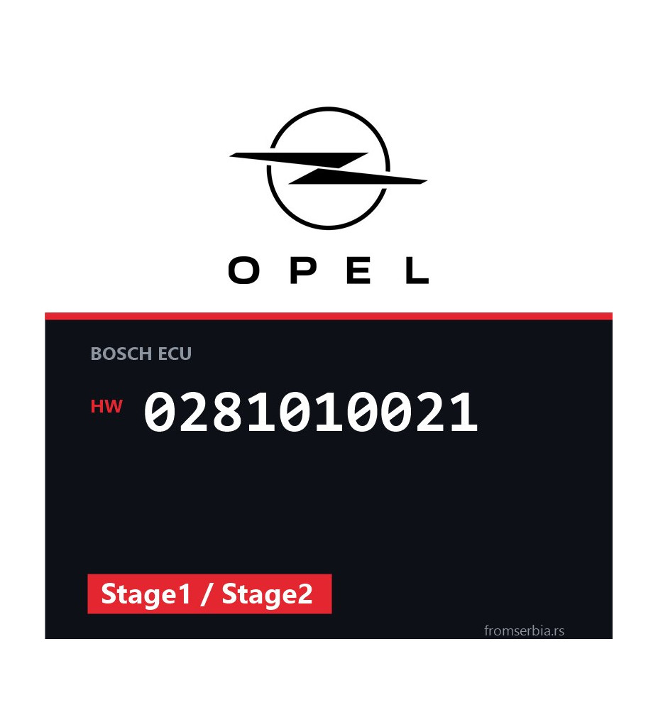 Opel Zafira 0281010021 Stage1 / Stage2 tuning file