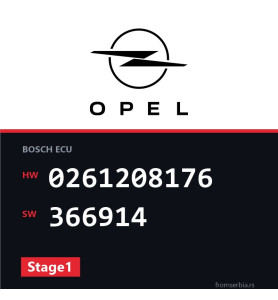 Opel Astra-G 0261208176 366914 Stage1 tuning file