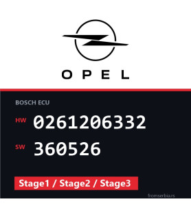 Opel Astra-G 0261206332 360526 Stage1 / Stage2 / Stage3 tuning file