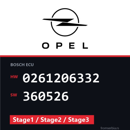Opel Astra-G 0261206332 360526 Stage1 / Stage2 / Stage3 tuning file