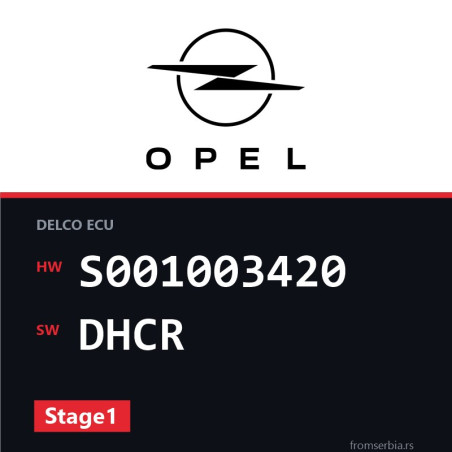 Opel Astra S001003420 DHCR Stage1 tuning file