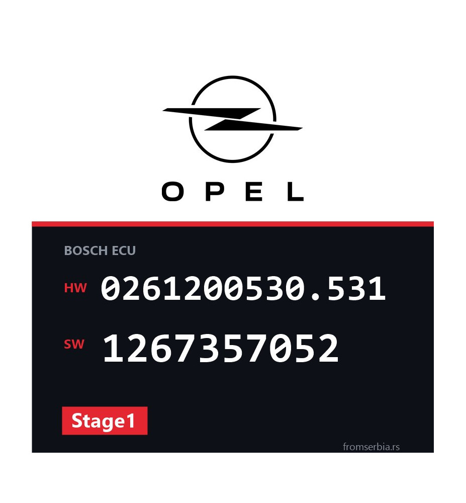 Opel Astra-F 0261200530.531 1267357052 Stage1 tuning file