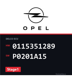 Opel Astra-G 0115351289 P0201A15 Stage1 tuning file