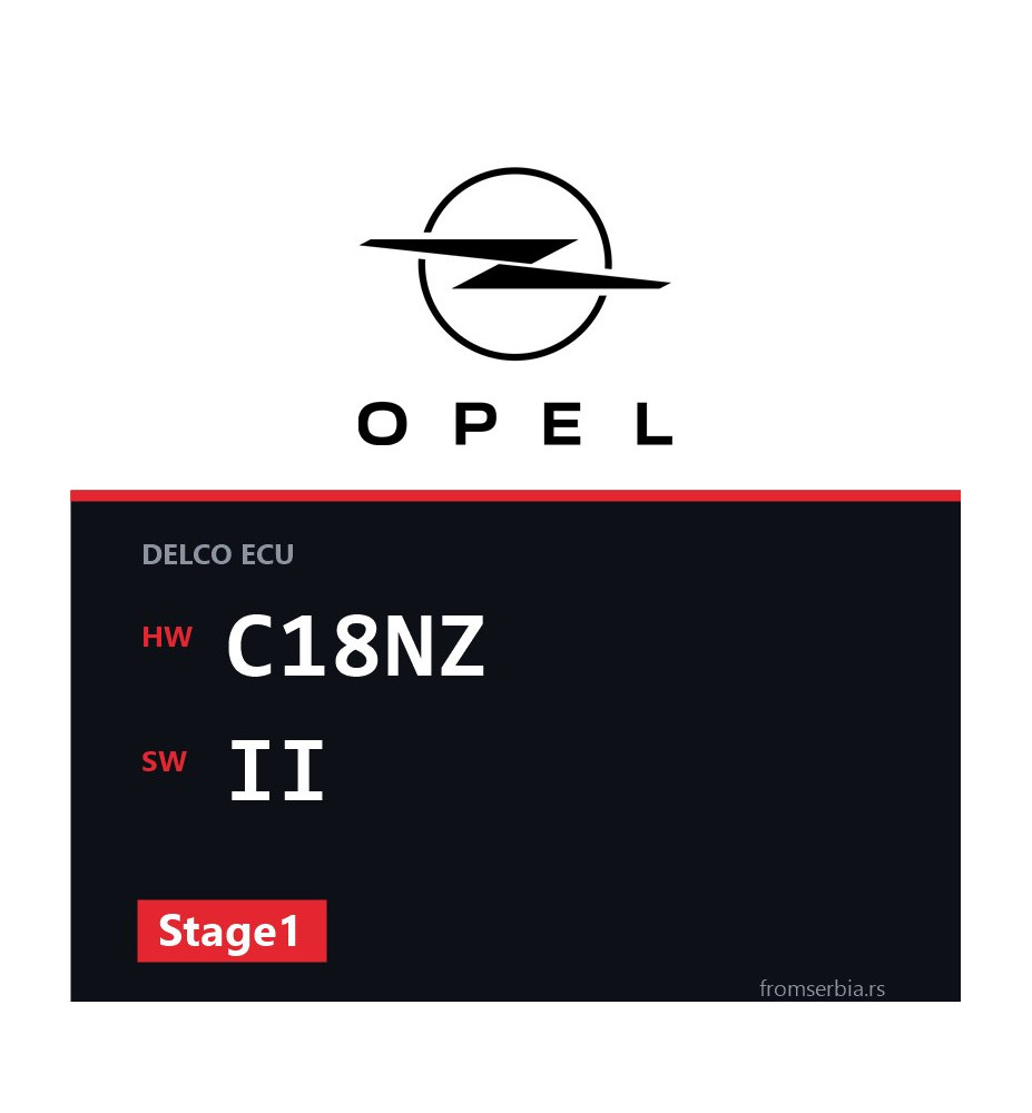 Opel Astra-G C18NZ II Stage1 tuning file