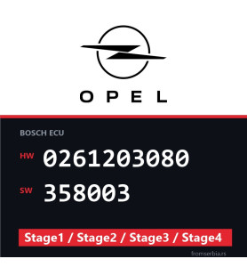 Opel 0261203080 358003 Stage1 / Stage2 / Stage3 / Stage4 file
