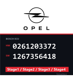 Opel 0261203372 1267356418 Stage1 / Stage2 / Stage3 / Stage4 file