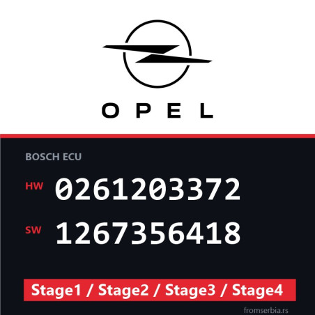 Opel 0261203372 1267356418 Stage1 / Stage2 / Stage3 / Stage4 file