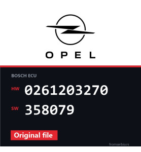 Opel Omega 0261203270 358079 original ECU file