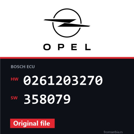 Opel Omega 0261203270 358079 original ECU file