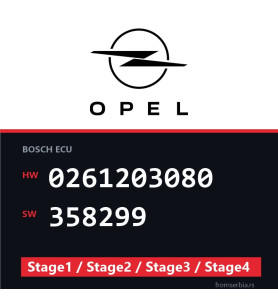 Opel 0261203080 358299 Stage1 / Stage2 / Stage3 / Stage4 file