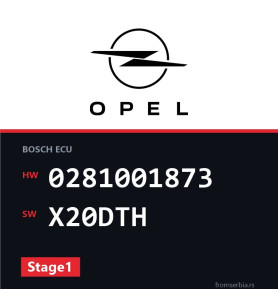 Opel Vectra-B 0281001873 X20DTH Stage1 tuning file