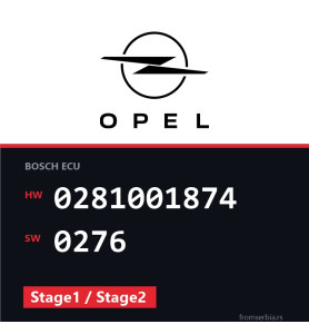 Opel Vectra-B 0281001874 0276 Stage1 / Stage2 tuning file