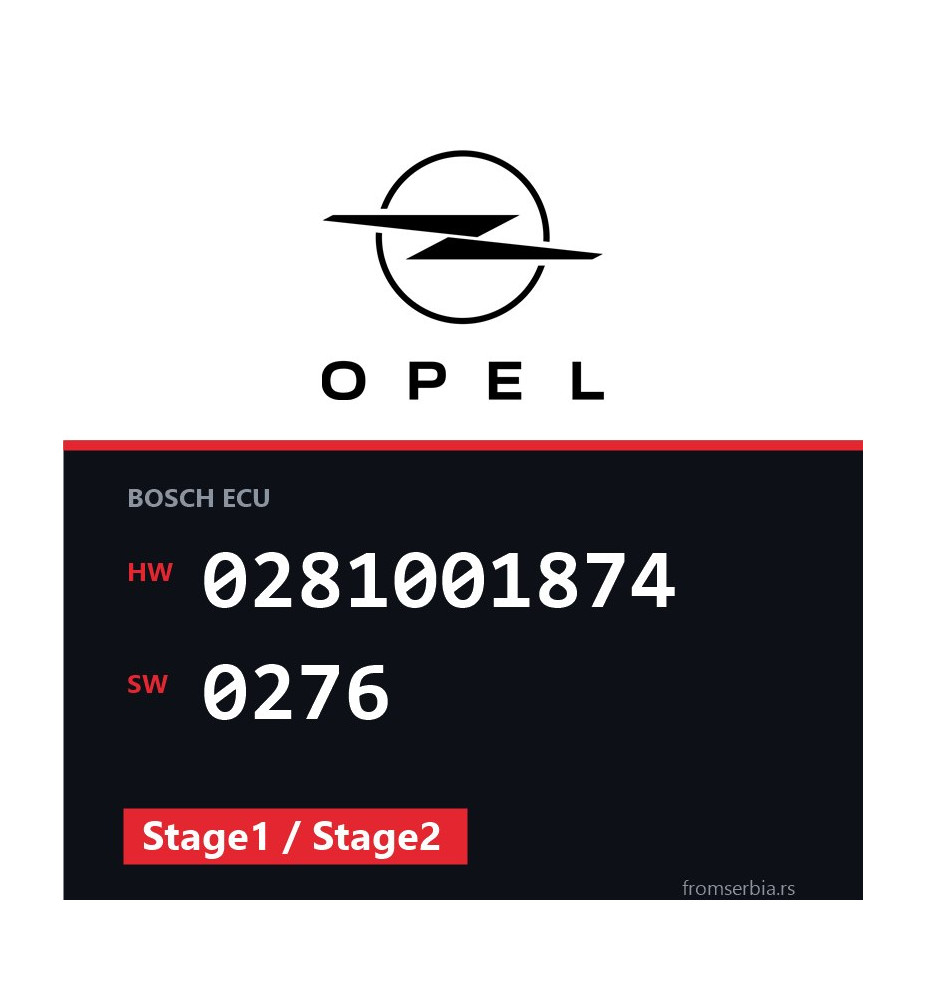 Opel Vectra-B 0281001874 0276 Stage1 / Stage2 tuning file