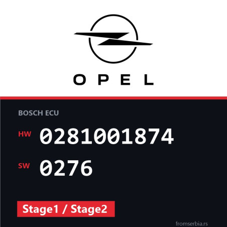Opel Vectra-B 0281001874 0276 Stage1 / Stage2 tuning file
