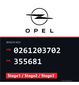 Opel Vectra-B 0261203702 355681 Stage1 / Stage2 / Stage3 tuning file