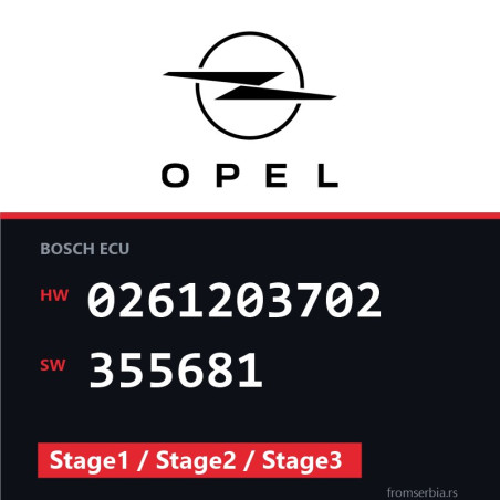 Opel Vectra-B 0261203702 355681 Stage1 / Stage2 / Stage3 tuning file