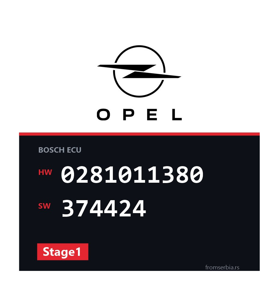 Opel Astra-H 0281011380 374424 Stage1 tuning file