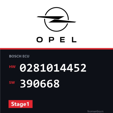 Opel Astra-H 0281014452 390668 Stage1 tuning file