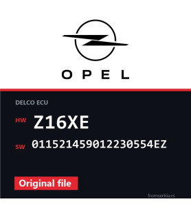 Opel Meriva Z16XE 011521459012230554EZ original ECU file