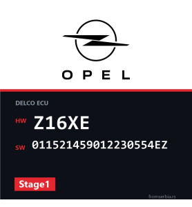 Opel Meriva Z16XE 011521459012230554EZ Stage1 tuning file
