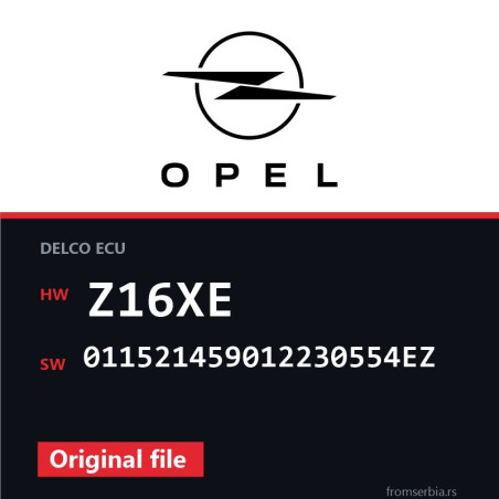 Opel Meriva Z16XE 011521459012230554EZ original ECU file