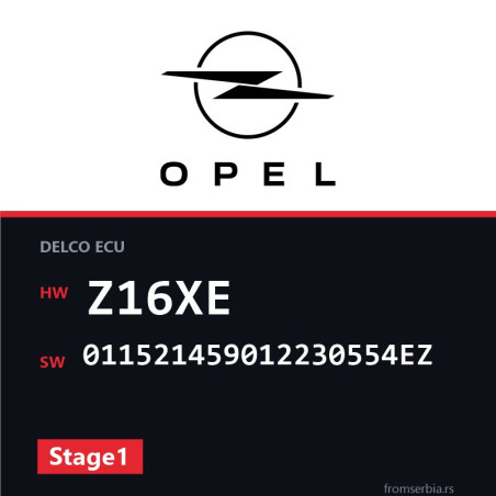 Opel Meriva Z16XE 011521459012230554EZ Stage1 tuning file