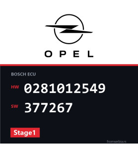 Opel Zafira-B 0281012549 377267 Stage1 tuning file