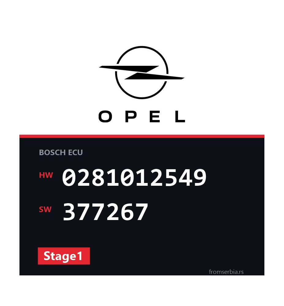 Opel Zafira-B 0281012549 377267 Stage1 tuning file