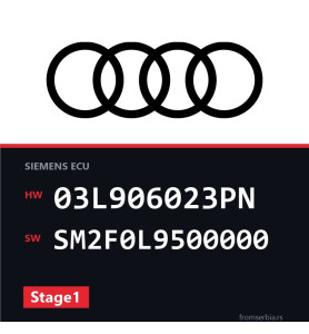 Audi A3 03L906023PN SM2F0L9500000 Stage1 tuning file