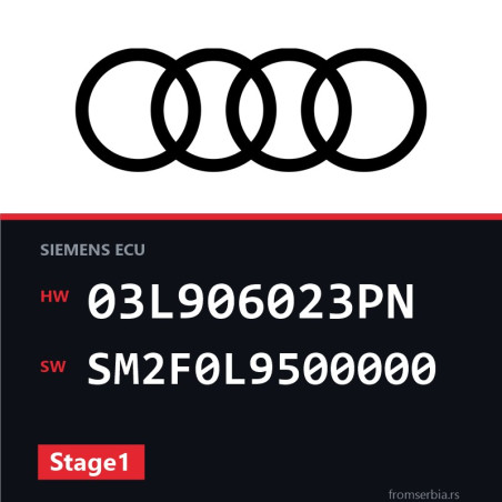 Audi A3 03L906023PN SM2F0L9500000 Stage1 tuning file