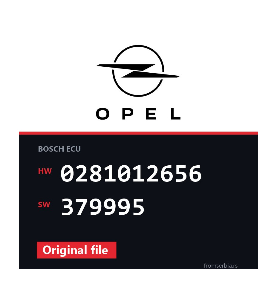 Opel Astra-H 0281012656 379995 original ECU file