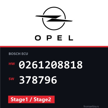 Opel Astra-H 0261208818 378796 Stage1 / Stage2 tuning file