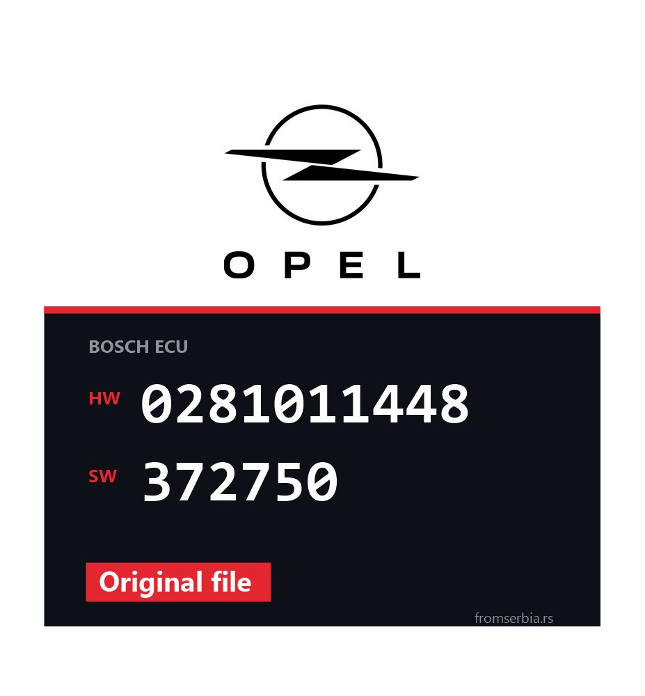 Opel Vectra-C 0281011448 372750 original ECU file