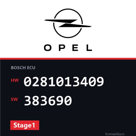 Opel Vectra-C 0281013409 383690 Stage1 tuning file