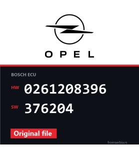 Opel Astra 0261208396 376204 original ECU file