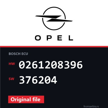 Opel Astra 0261208396 376204 original ECU file