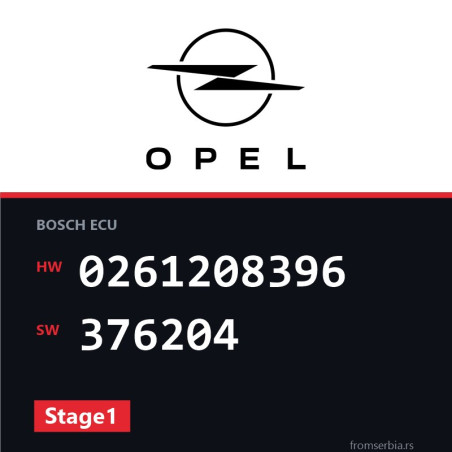 Opel Astra 0261208396 376204 Stage1 tuning file