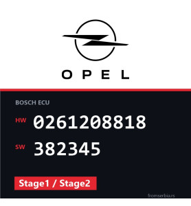 Opel Astra-H 0261208818 382345 Stage1 / Stage2 tuning file