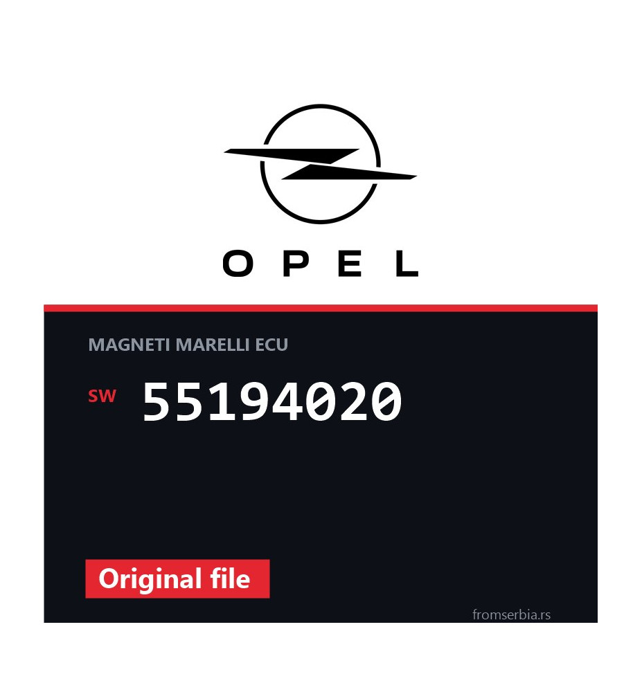 Opel Combo 55194020 original ECU file